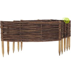 Vrtna palisada, komplet 5 kosov. Pletena ograja za vrt 60x20 cm