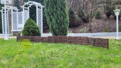 Vrtna palisada, komplet 5 kosov. Pletena ograja za vrt 60x20 cm