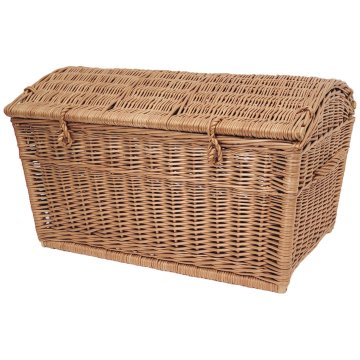 Pletena košara s pokrovom PIRAT 70x43cm skrinja za igrače, posteljnina