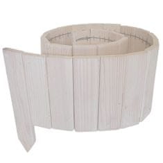 Lesena vrtna ograja 5 kosov 110x25x15cm - bela obroba za gredice in poti 550 cm