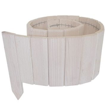 Lesena vrtna ograja 5 kosov 110x30x20cm - bela obroba za gredico 550 cm