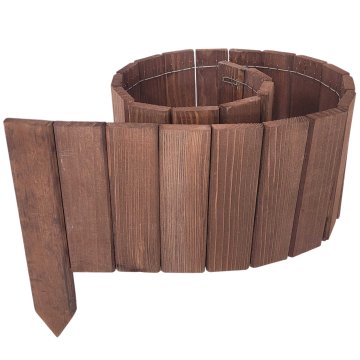 Lesena vrtna ograja 5 kosov 110x30x20cm - rjava obroba za gredice 550 cm