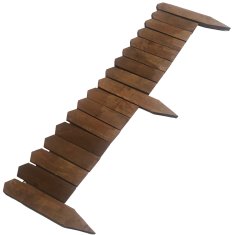 Lesena ograja Palisade 120x20cm. Ograja iz bukovega lesa, lesena obroba