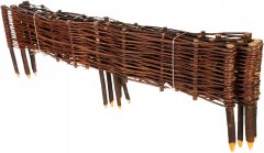 Vrtna palisada, komplet 5 kosov. Pletena ograja za vrt 120x20cm