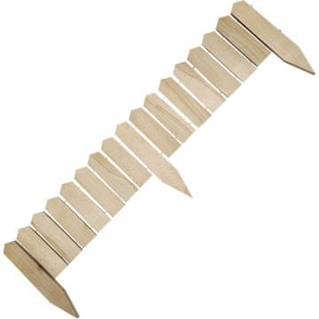 Palisadna lesena ograja 120x20cm iz debelega lesa, nebarvana, brez impregnacije