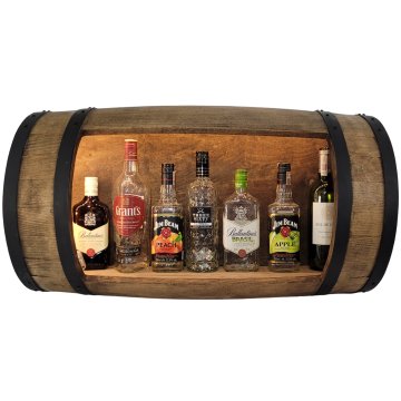 Viseči leseni LED bar za sode s skrivnostjo, skrito pod polico, 80 cm viseči domači bar za alkohol