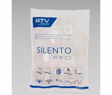 GTV SILENTO PRO skriti tečaj z mehkim zapiranjem + vodilo + končne kapice ZM-HCSL07-3DBEO