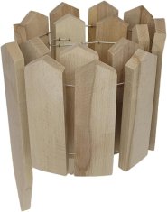 Lesena vrtna ograja 120x20 cm - Dekorativna lesena ograja