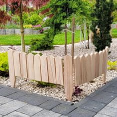 Lesena vrtna ograja 120x20 cm - Dekorativna lesena ograja