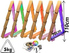 Leseno božično drevo z RGB LED osvetlitvijo