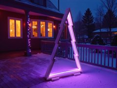 Leseno božično drevo z RGB LED osvetlitvijo
