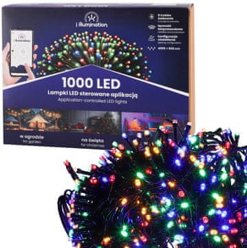 Jumi Lučke za božično drevo 1000 LED VEČBARVNIH, ki jih upravljate s telefonom