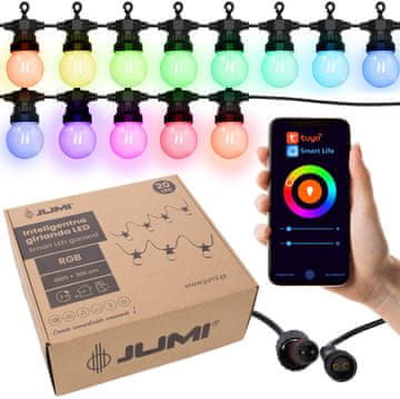 Jumi LED girlanda, krmiljena 10m LUČ, večbarvna SMART z aplikacijo TUYA