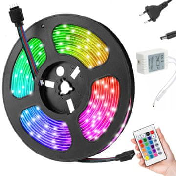 GR LED trak SMD 5050 RGB komplet z daljinskim upravljalnikom 5m vodoodporen