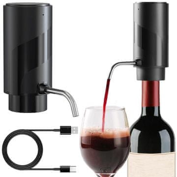GR Električni točilni avtomat za vino, alkohol, viski, vodko, LED, lijak, črpalka, tekočina