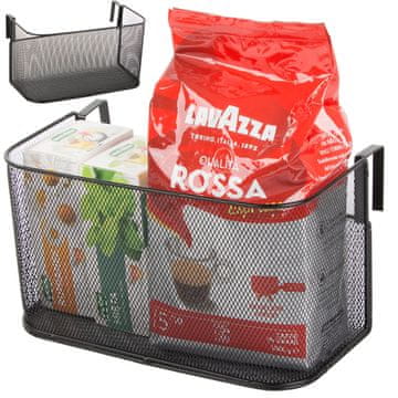 GR Košara, kovinski organizator, visi na vratih kuhinjske viseče police