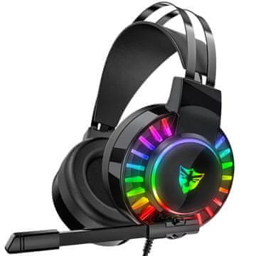 GR 7.1 RGB žične igralne slušalke za igralce z mikrofonom