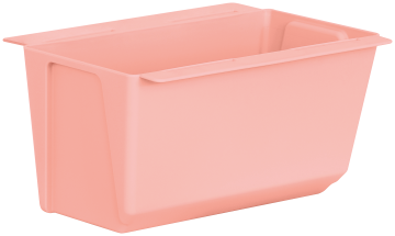 ANGELI Cvetlični lonček + nosilci za montažo na paleto ali ograjo Easy 18x10x10 cm roza