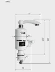 Ferroli 3kW grelnik vode, pipa za umivalnik, LCD zaslon Argo IEWH01