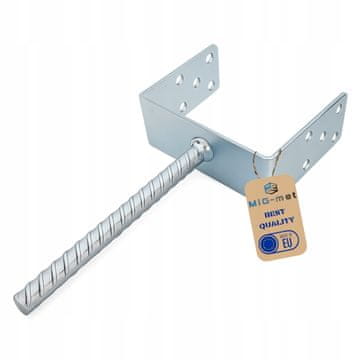 MET NOSILEC ZA OSNOVO STEBRA "U" TIP SIDRO Z OPEKO s 140 mm palico MOČNO