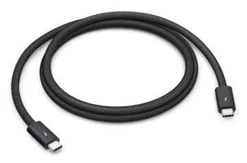 shumee Originalni APPL Thunderbolt 5 Pro pleteni podatkovni in polnilni kabel (1 m, črn, MC9C4ZM/A)
