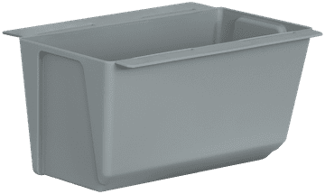 ANGELI Cvetlični lonček + nosilci za montažo na paleto ali ograjo Easy 18x10x10cm siv