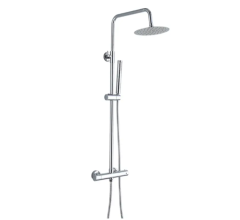 Termostatski tuš steber 80-120 cm z 25 cm dežno prho, Falcade krom