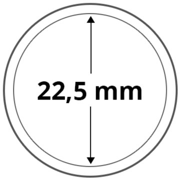 Leuchtturm - Plastična kapsula za kovance 22,5 mm 100 kosov