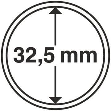 Leuchtturm - Plastična kapsula za kovance 32,5 mm 100 kosov