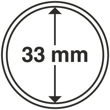 Leuchtturm - Plastična kapsula za kovance 33 mm 100 kosov