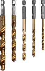 YATO KOMPLET SVEDROV ZA KOVINO IZ TITANA 4-10 MM, 5-DELNI. ŠESTRUKI ROČAJ 1/4"" / YT-44700 /