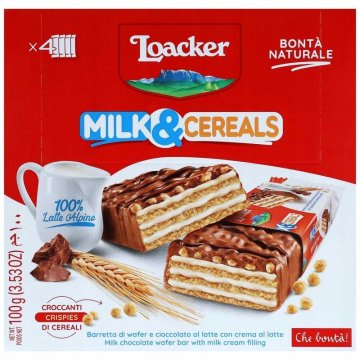 Čokoladni oblati z mlečnim nadevom in jevimi kosmiči 4x25 g