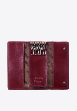 Ženski etui za ključe Wittchen, bordo lakirano usnje, bordo lakirano usnje