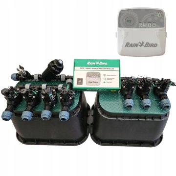 Komplet Rain Bird s 7 postajami: Zbiralnik s filtrom in kompresorjem, RC2, 2 vodnjaka, PE 25
