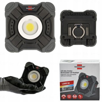 Brennenstuhl Polnilna LED delovna svetilka SH 1000 MAC (1000lm LED žaromet, IP54, magnet in karabin)