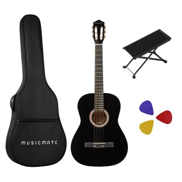 MusicMate Komplet klasičnih kitar MM-G15 ClassicMidnight črne barve