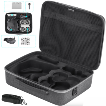 Sunnylife Trdi kovček, prostorna torba, transportni ovitek za DJI NEO Motion Fly More Combo in dodatna oprema za očala N3 RC Motion 3 - kombinirana različica