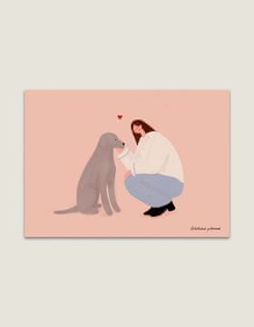 Razglednica A6 "Ljubezen" - ilustracija poljskega umetnika