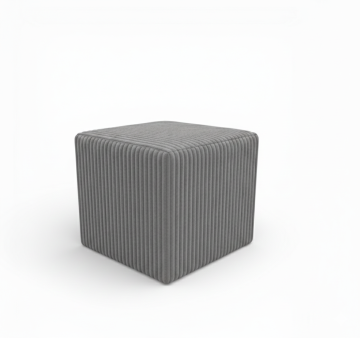 SP Kvadratni puf reliefni korduroy 40 x 40 x 40 siv