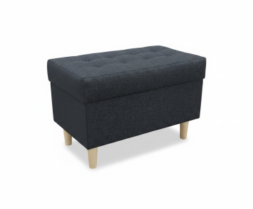 SP Puf klop s škatlo za shranjevanje 60x30x40 cm črne barve JBC