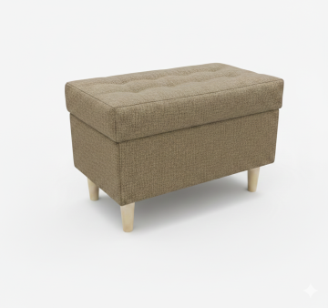 SP Puf klop s škatlo za shranjevanje 60x30x40 cm medena JBM