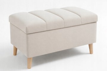 SP Puf klop s škatlo za shranjevanje 90x40x43 cm bež P1