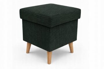 SP Knypek tabure s shrambo, dnevna soba, 36x36x41, stekleno zelena, Z10