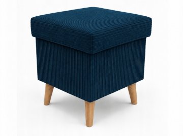 SP Knypek tabure s shrambo 36x36x41 temno moder žamet Z13