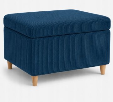 SP PINO puf sedež s posodo za spalnico predsobo 65x40x40 temno modra