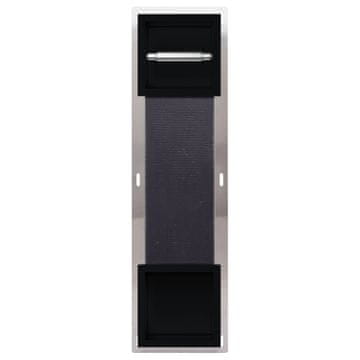 WALL-BOX PAPER 2 Black - Revija s podajalnikom papirja črne barve
