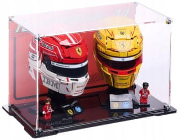 Črna vitrina iz opeke za LEGO 43022 43014 čelade HP Leclerc Hamilton