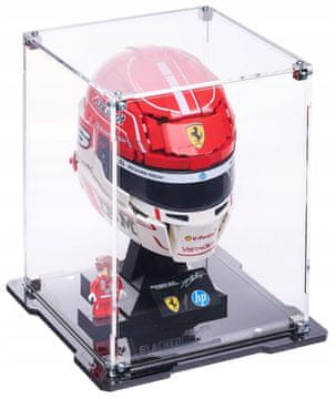 Črna vitrina iz opeke za LEGO 43014 čelado Leclerc Scuderia Ferrari HP
