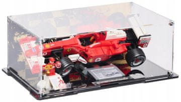 Črna vitrina iz kock za LEGO 11375 ICONS Ferrari F2004 in Schumacher