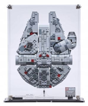 Črna stoječa vitrina iz opeke za LEGO 75375 Vojna zvezd - Millennium Falcon
